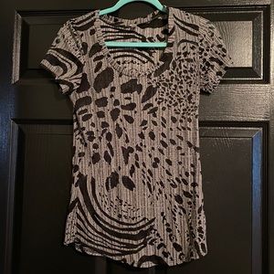 Sheer Animal Print Top